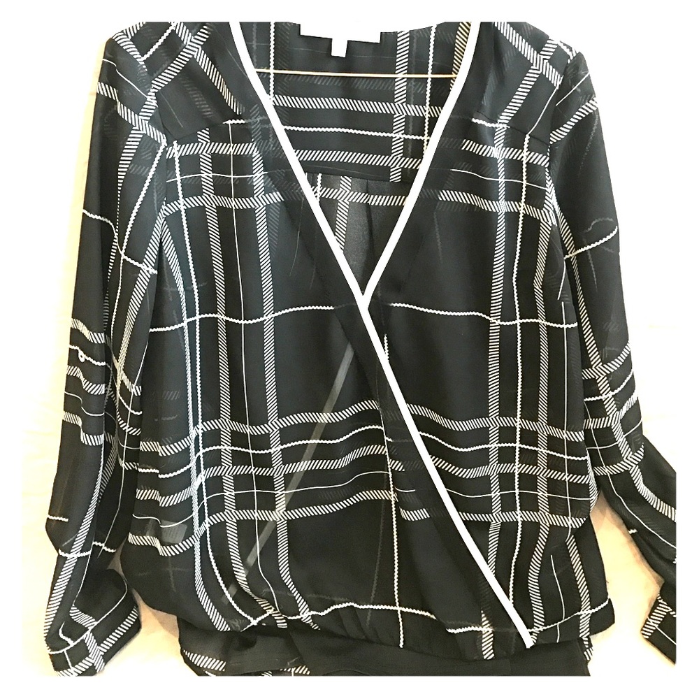 Sheer Geometric Blouse