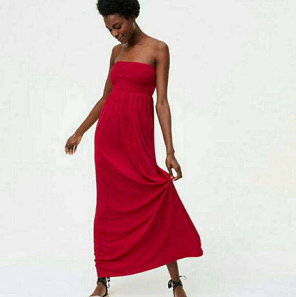 💕😍MAKE AN OFFER! RED BANDEAU MAXI DRESS😍💕 - Picture 3 of 3