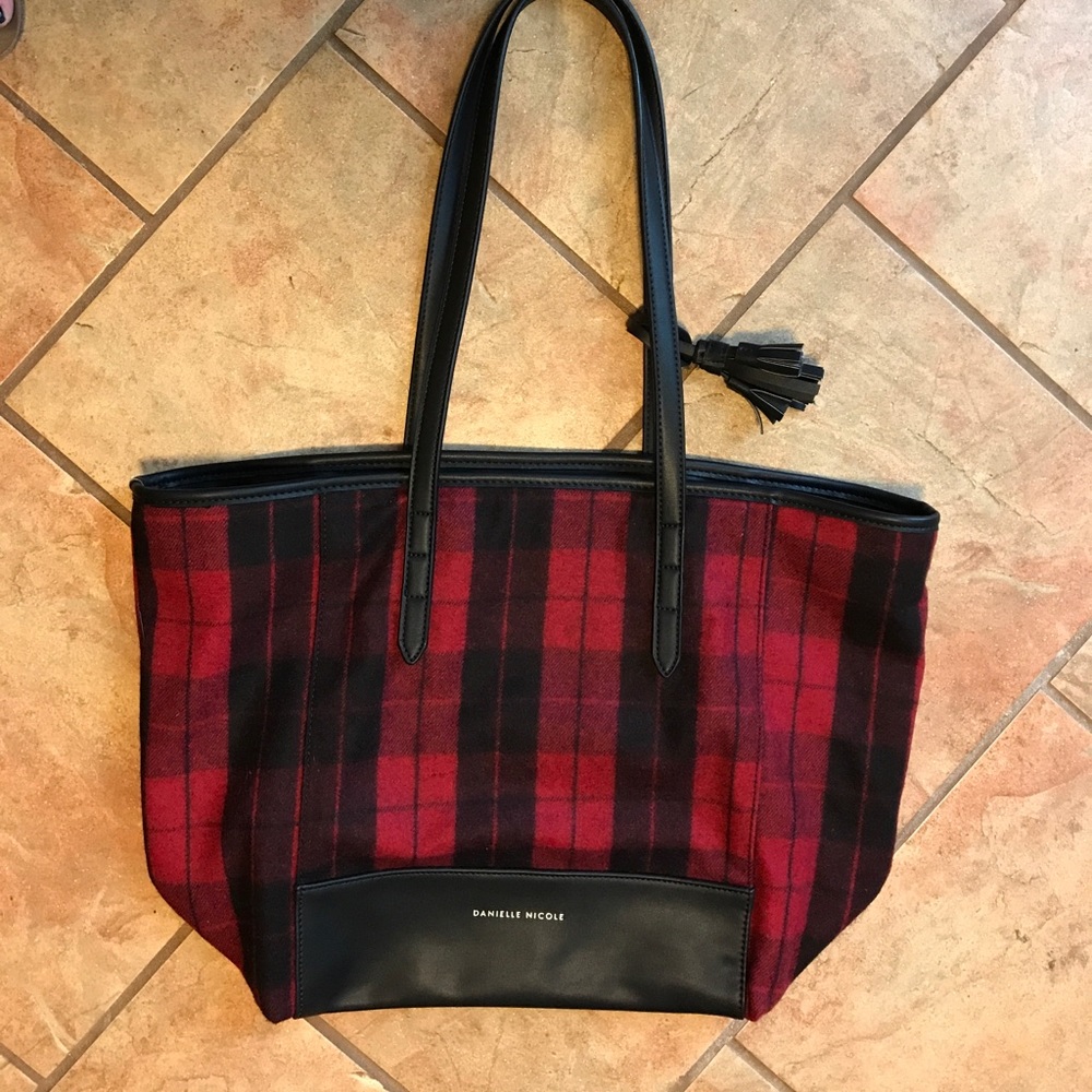 Hudson Plaid Felt Tote