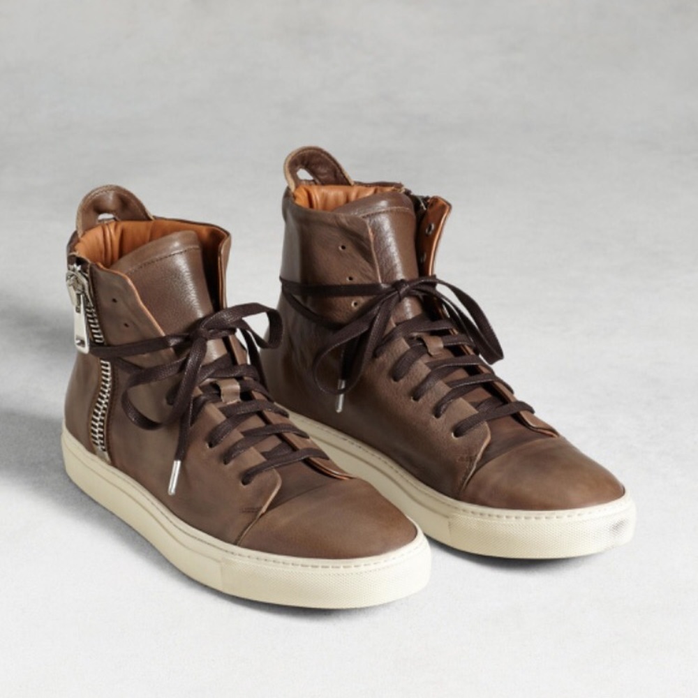Men's Brown 315 Reed Zip High John Varvatos