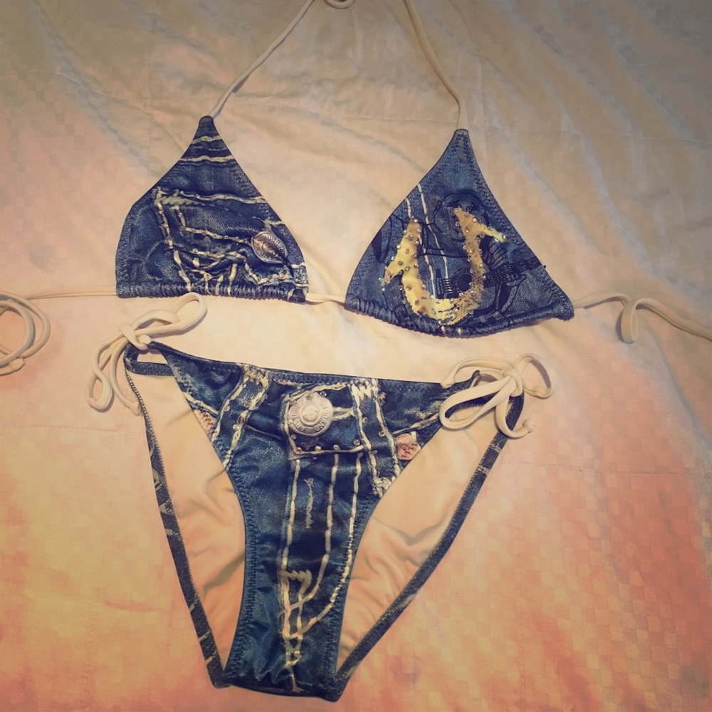 True Religion Embellished Bikini Bottom