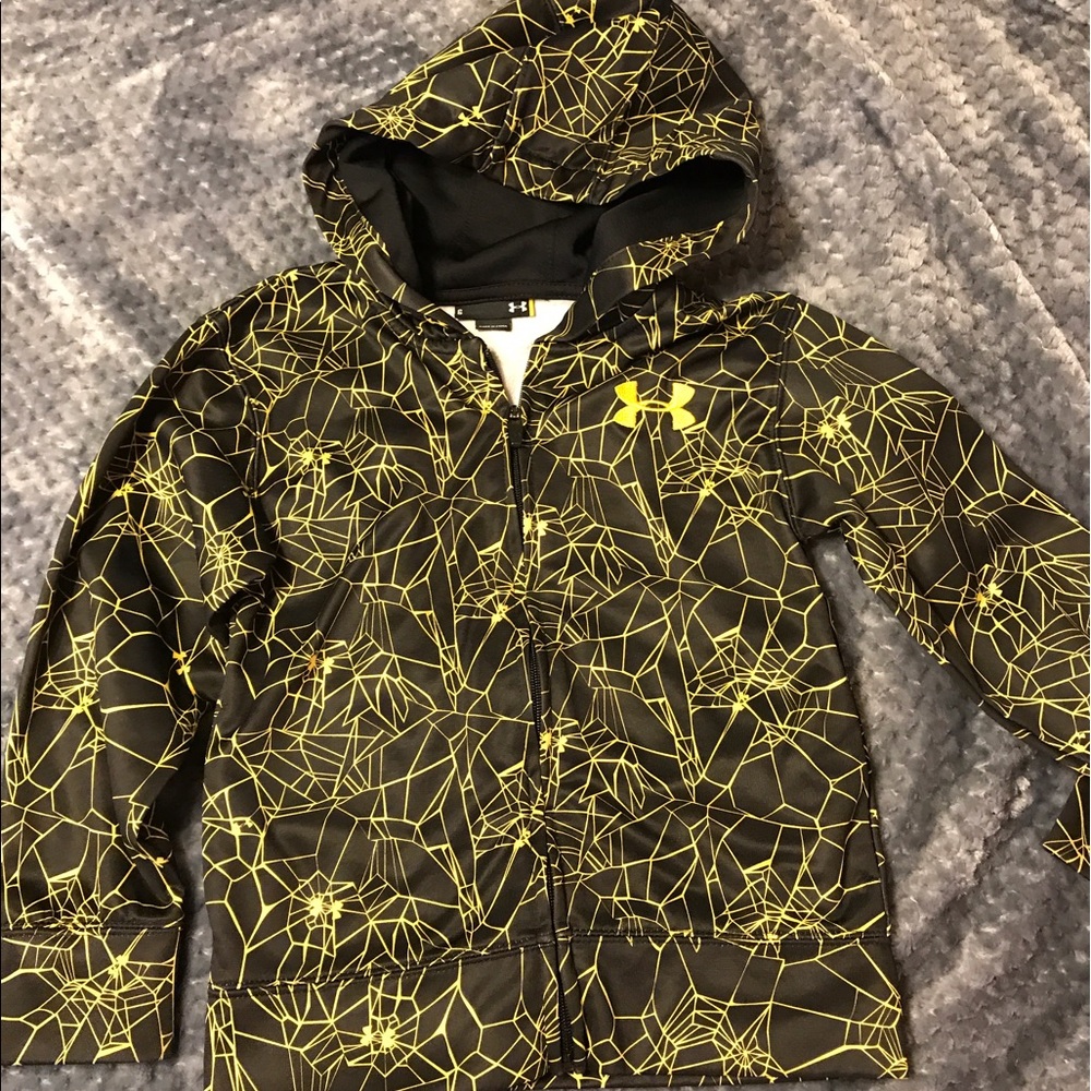 Under Armour zip up hoodie yellow & black