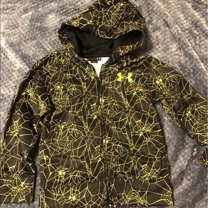 Under Armour zip up hoodie yellow & black