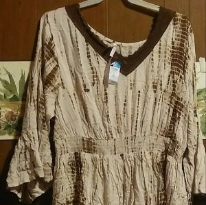 White and Brown Dress