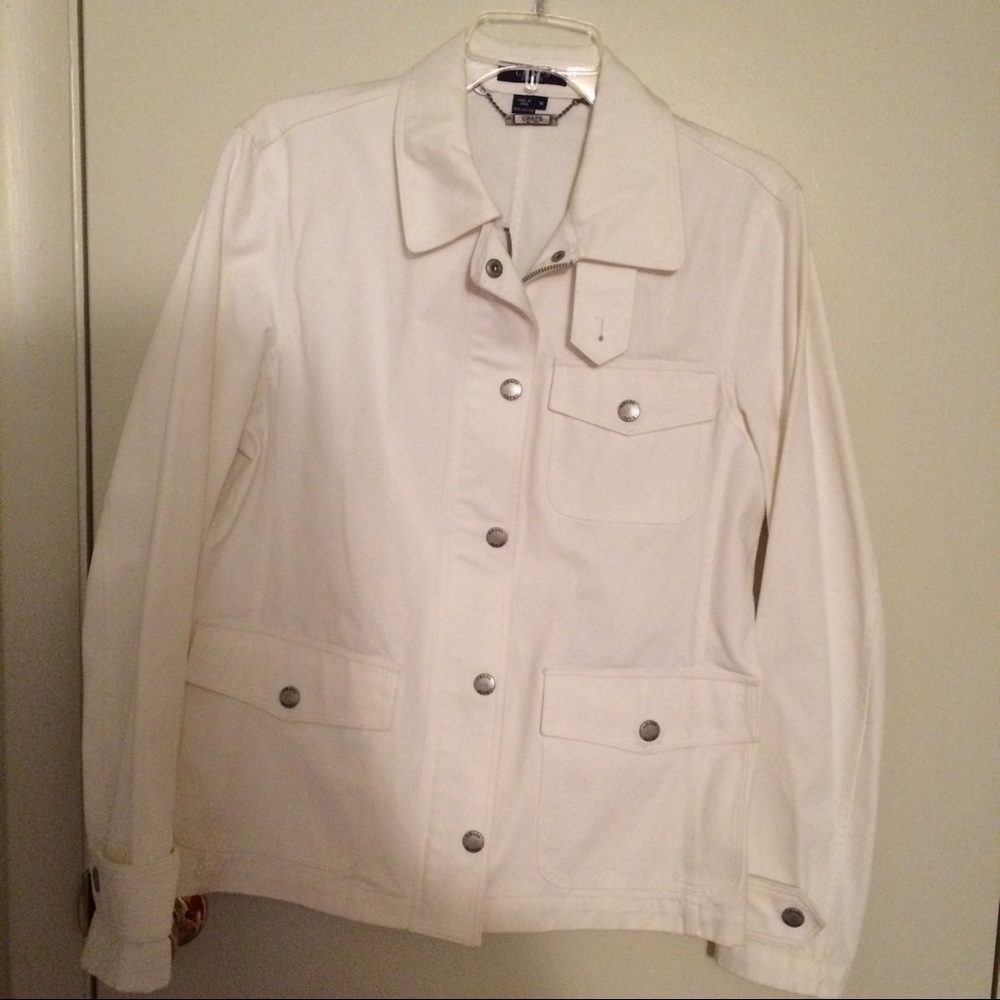 CHAPS White Denim Jacket-Sz M