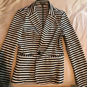 Black and white blazer
