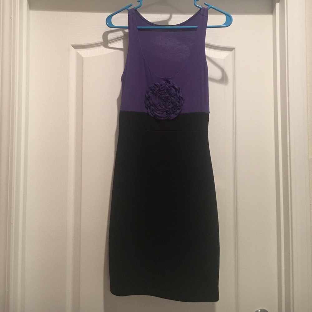 Gorgeous purple and black dress!