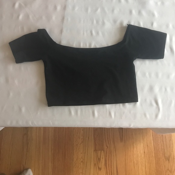 Topshop Tops - Topshop off the shoulder crop top