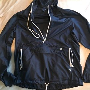 Navy blue wind breaker