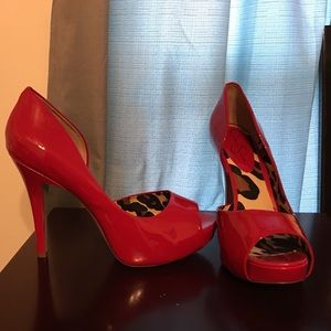 Jessica Simpson red patent leather heels