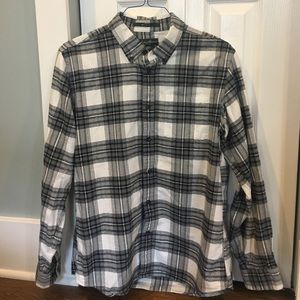 Men's Eddie Bauer Black & White Flannel Shirt