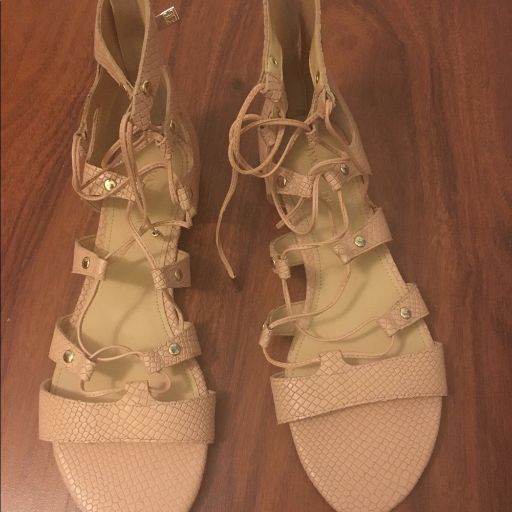 ivanka trump flat sandals/ size 8M. Baby pink
