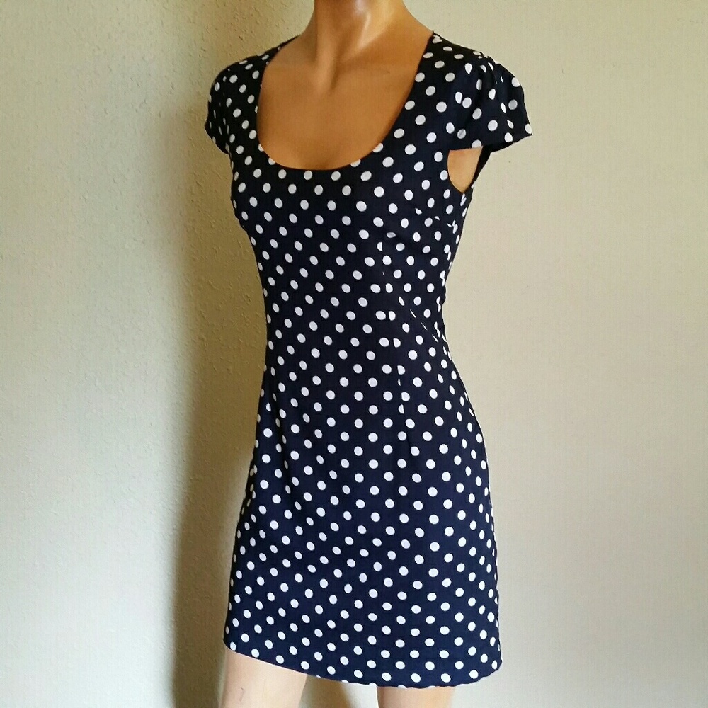 Cute navy polka-dot Coincidence & Chance dress