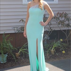 Mint prom dress