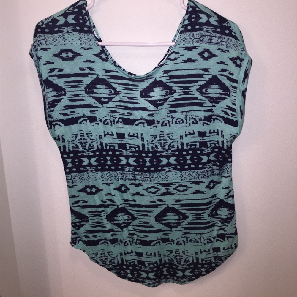 Blue tribal top