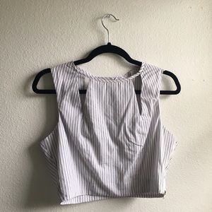 Tobi Striped Crop Top