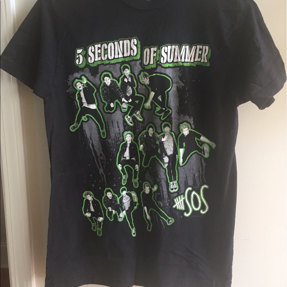 5SOS Green/Black Tee