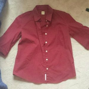 A&F 3/4 sleeve button up shirt