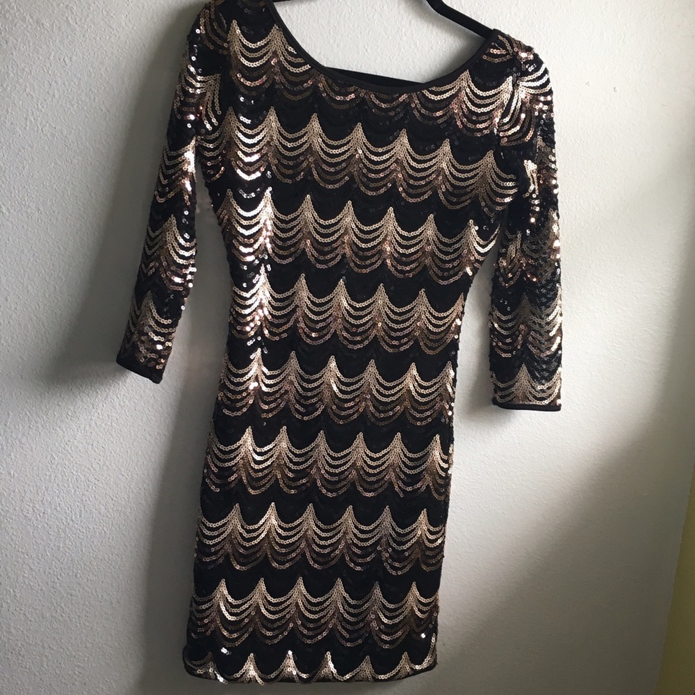 Striped Sequin Dress