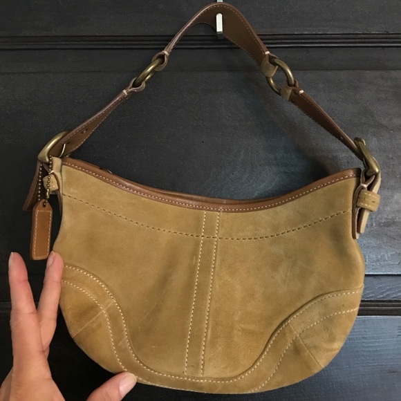 85% off Coach Handbags - SALE ️ Authentic vintage Coach suede bag camel from Kimberly&#39;s closet ...