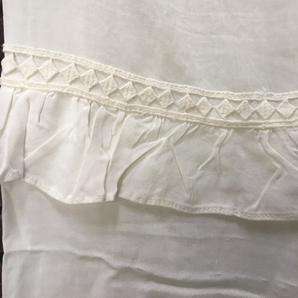 LAST ONE! Creamy ruffled boho tunic tank dress - Picture 4 of 5