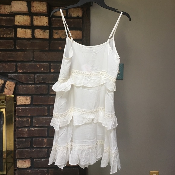 LAST ONE! Creamy ruffled boho tunic tank dress - Picture 5 of 5