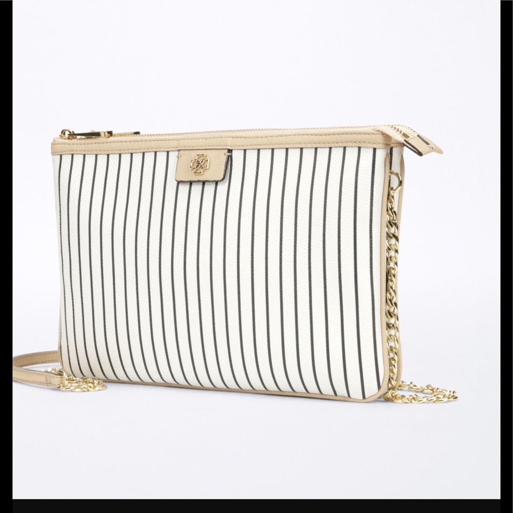 Ann Taylor Signature Striped Cross-body Bag NWOT