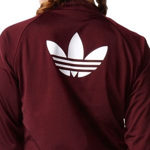 Maroon adidas jacket