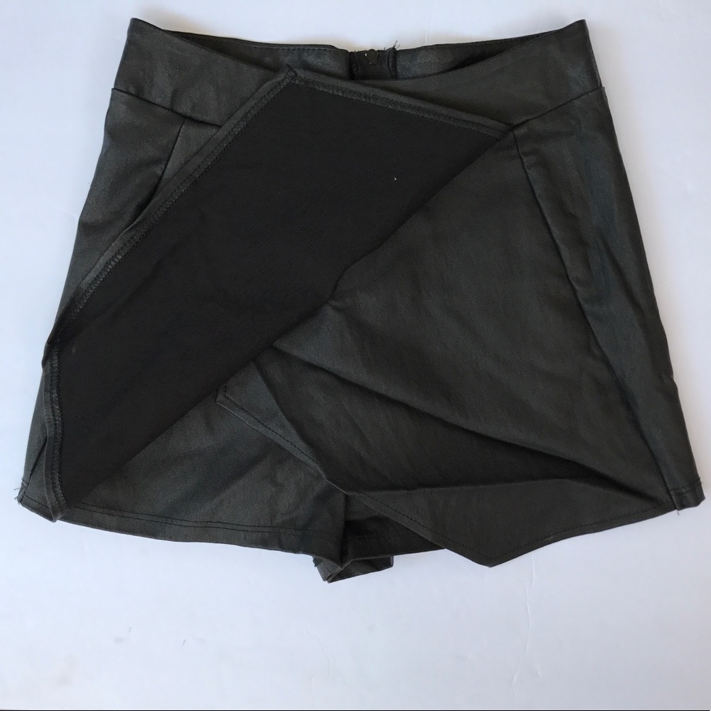 ANGL Leather Skort