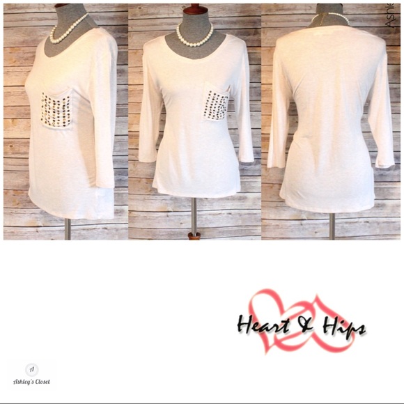 HEART & HIPS | Beige Crop Sleeve Top - Picture 2 of 3