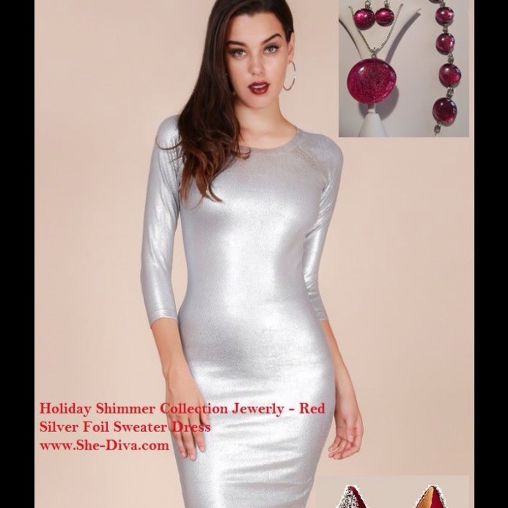 Silver Sweater Dress.