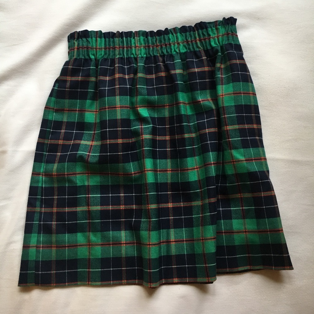 Plaid j.crew skirt