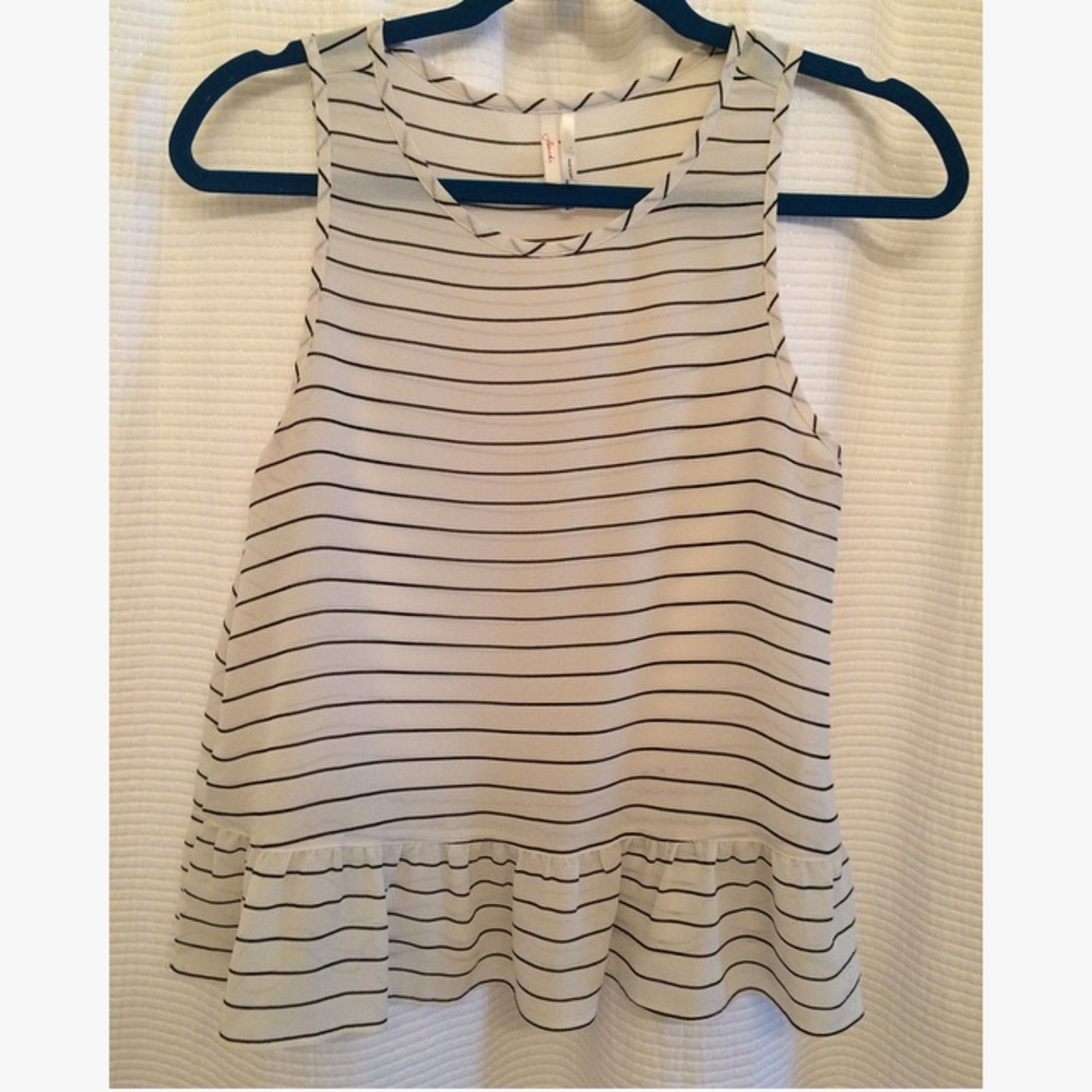 Striped peplum top