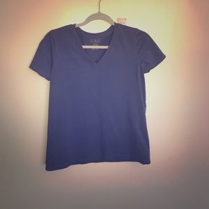 L.L. Bean Carefree Unshrinkable V Neck Tee