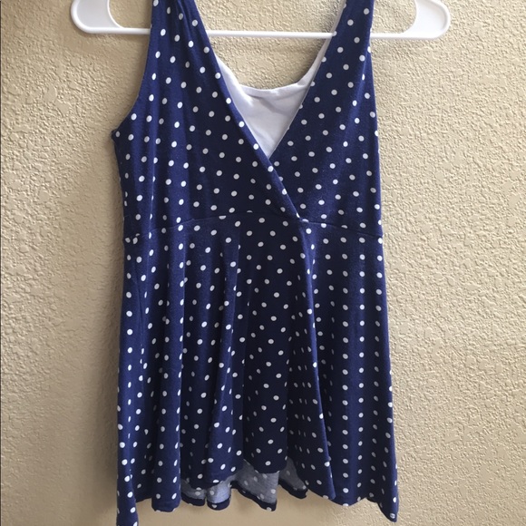 Blue polka dotted tank. Great condition! - Picture 3 of 4