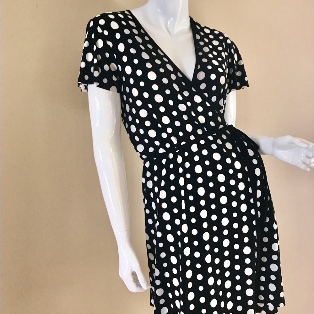 Classic Black and white polka dress