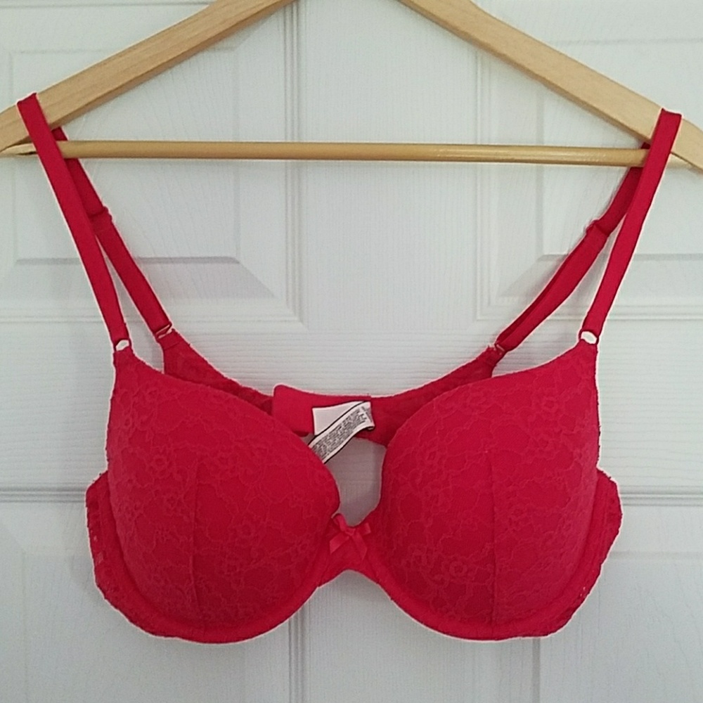 Red Victoria's Secret bra