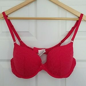 Red Victoria's Secret bra