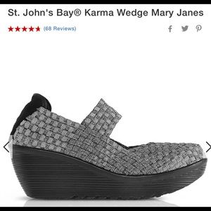 St. John's Bay Karma Wedge Mary Jane's