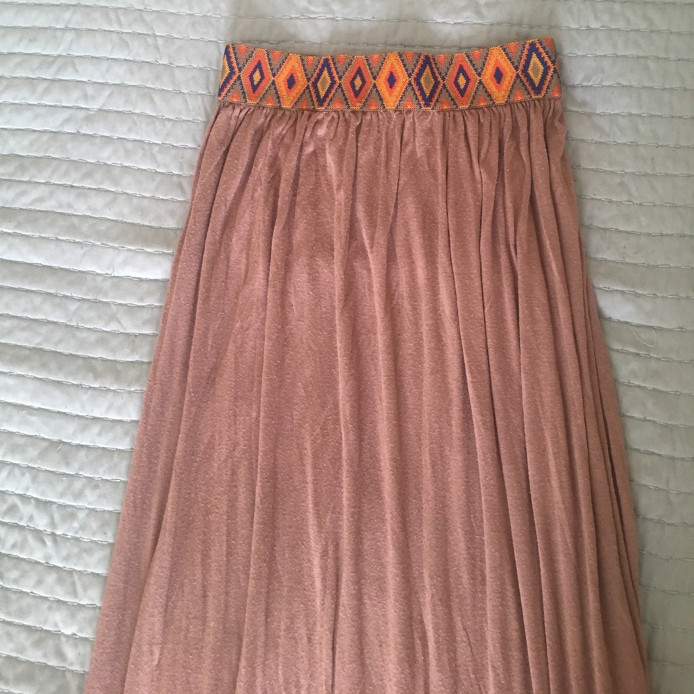 Tan Maxi skirt
