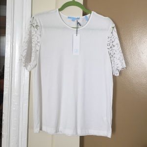 NWT white Draper James Lace T-shirt