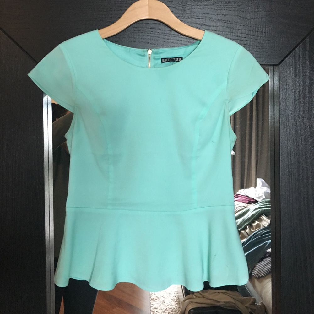 Express Peplum Cap Sleeve Top