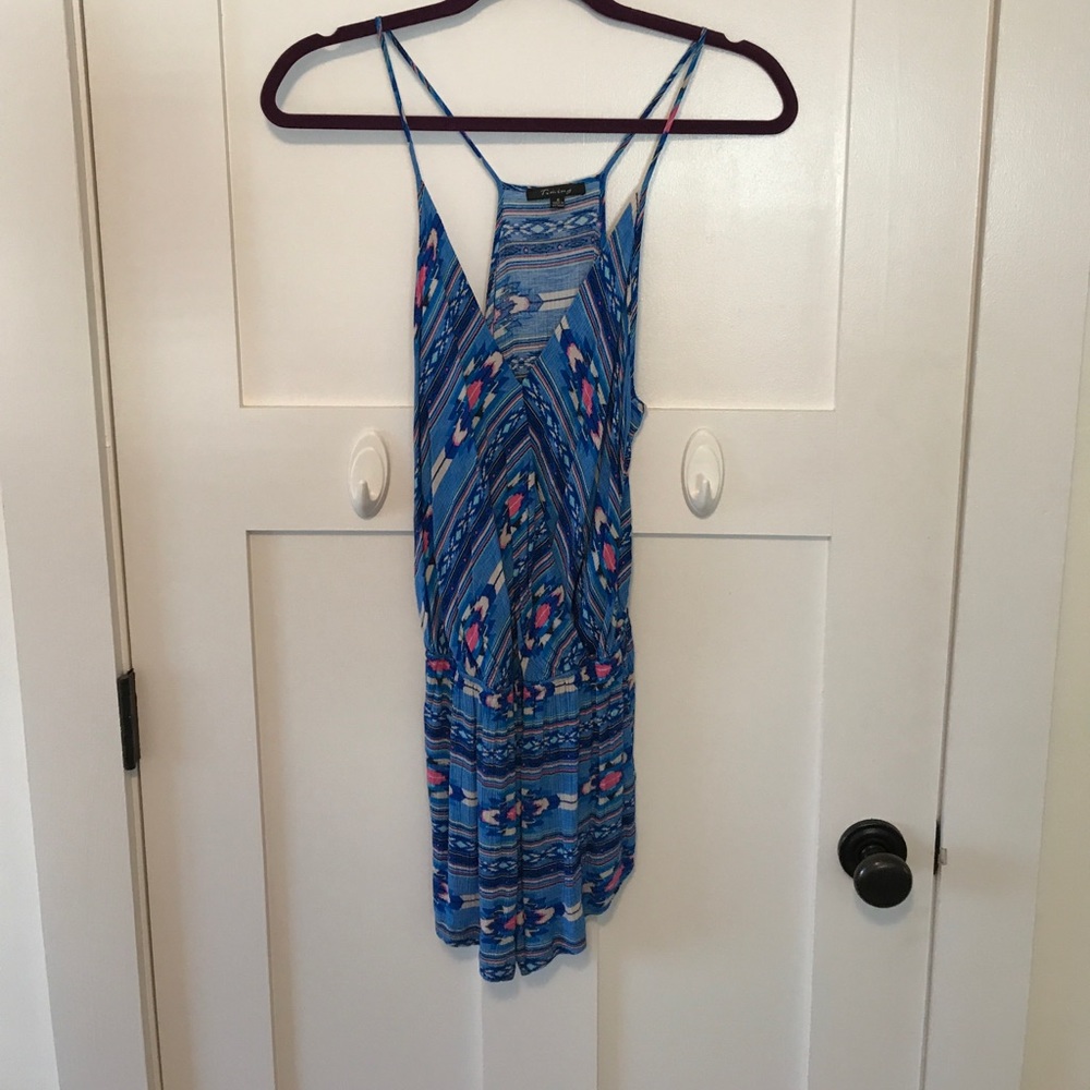 Timing blue and pink romper size small