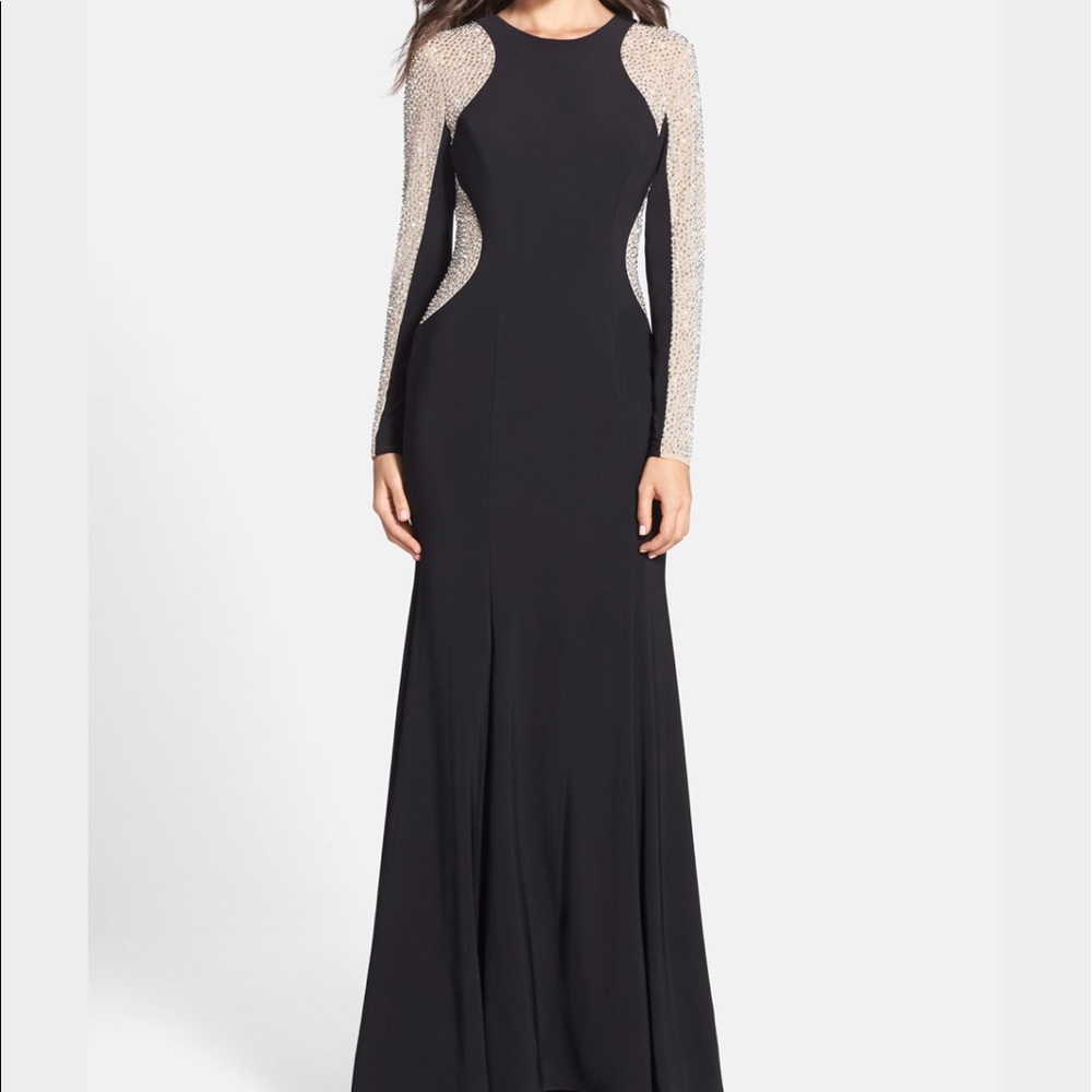Sexy long sleeve gown