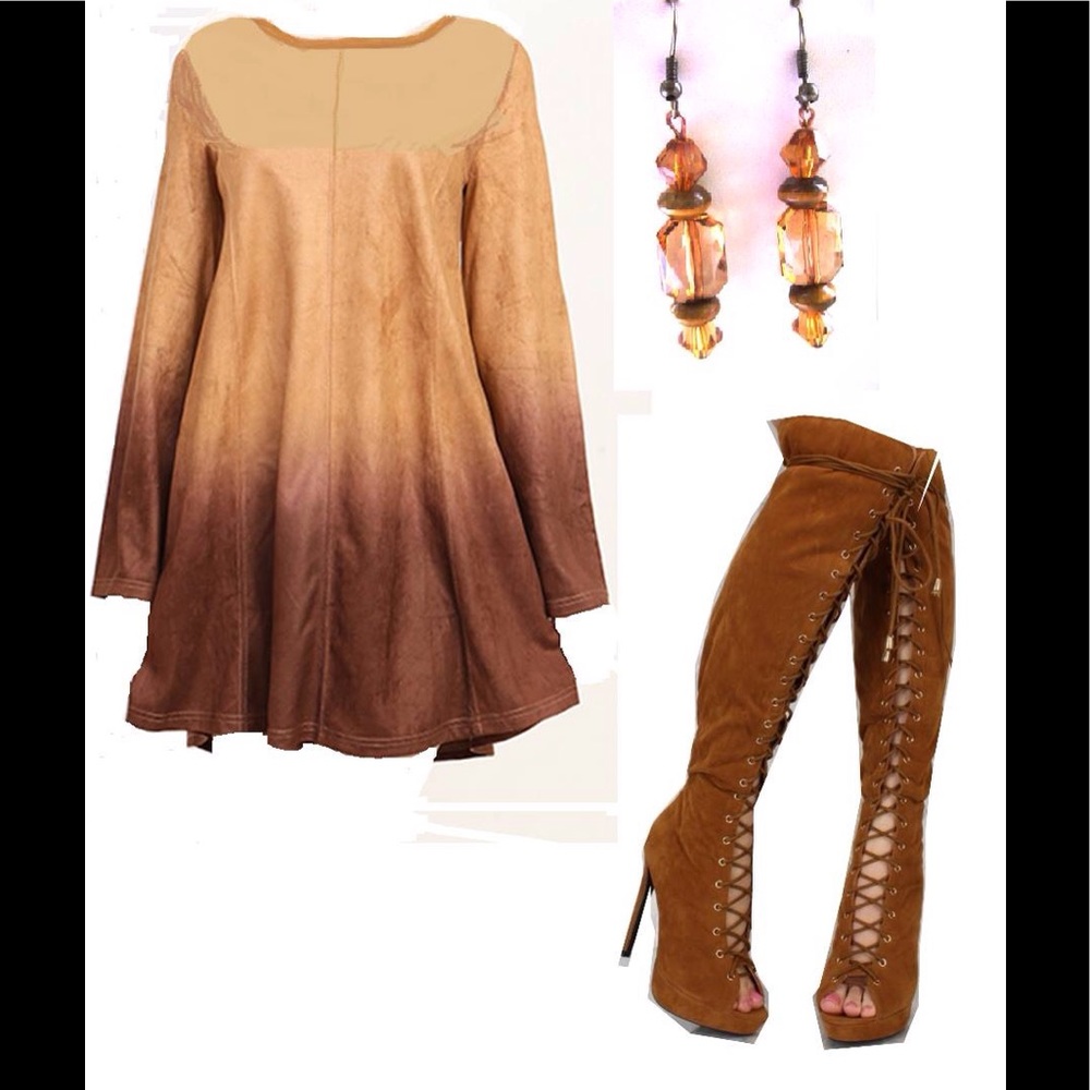 Ombré Suede Dress.