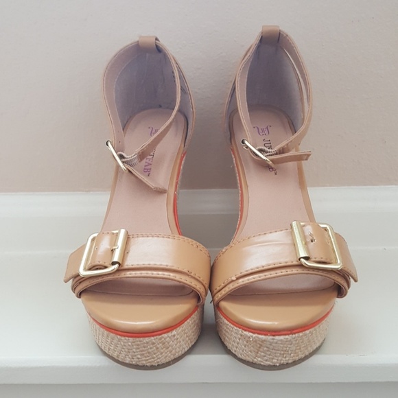 Camel Colored Wedges - Just Fab - Picture 3 of 4