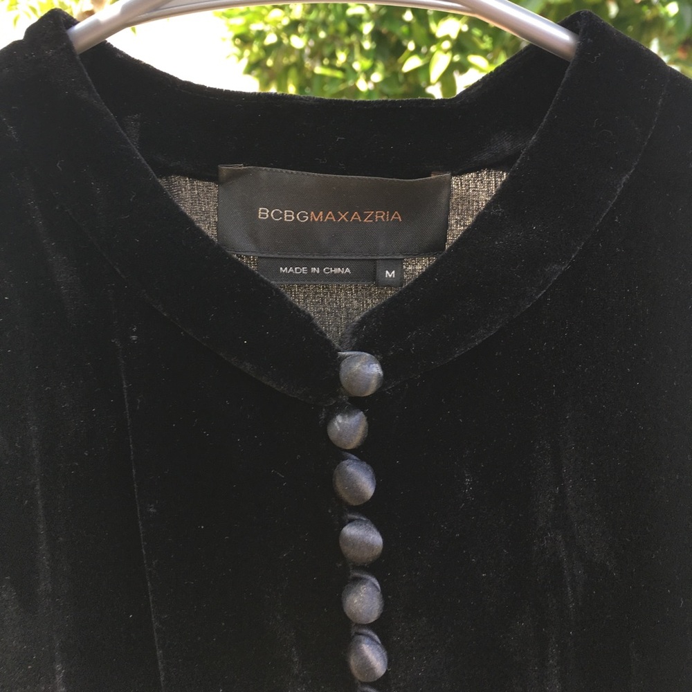 BCBG BLACK VELVET BLOUSE
