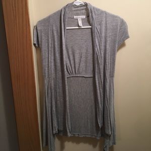 Light gray short sleeve cardigan
