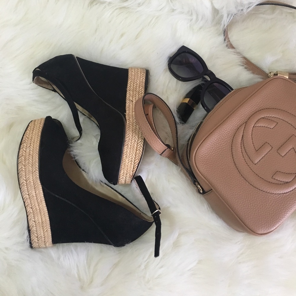 Zara Black Wedges