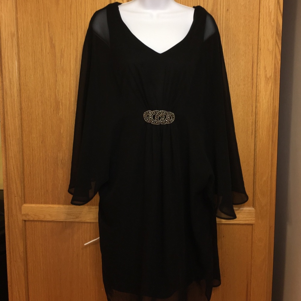 Black Butterfly sleeve dress